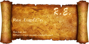 Rex Eugén névjegykártya